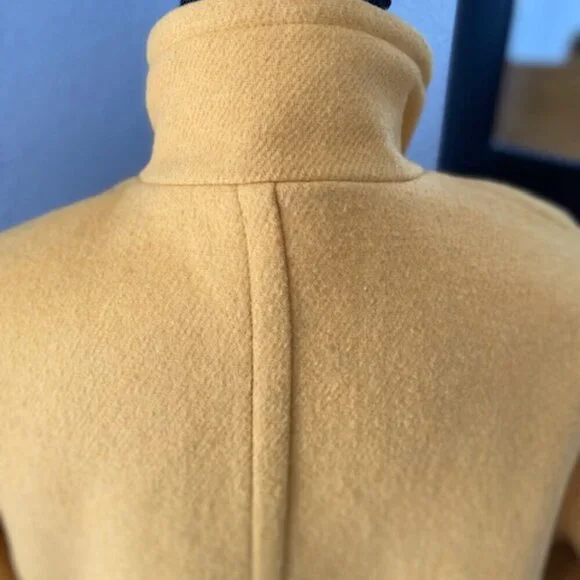J.CREW Ochre Mustard Yellow Wool Blend City Coat Jacket Sz 4 - Picture 10 of 15